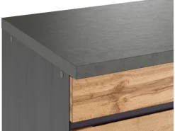 Held Möbel Einbauküchen<Küchenunterschrank Turin 60 cm 1 Tür 1 Schublade Wotaneiche/Graphit