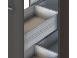 New Held Möbel Küchenzeile Mailand 320 cm -Grau Matt mit E-Geräten Grau Hochglanz