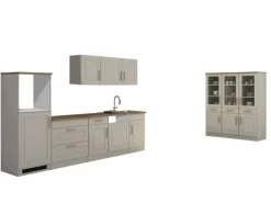 Clearance Held Möbel Küchenzeile Rom 300 cm Landhaus ohne E-Geräte Weiß Matt