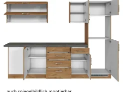 Held Möbel Winkelküchen<Küchenzeile Sorrento 210/ 270 cm Wotaneiche o. E-Geräte Winkel