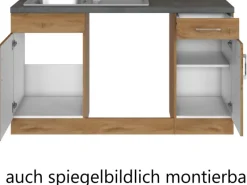 Held Möbel Winkelküchen<Küchenzeile Sorrento 210/ 270 cm Wotaneiche o. E-Geräte Winkel