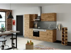 Held Möbel Küchenzeile Sorrento 270 cm Wotaneiche-Wotaneiche< Kühlschränke