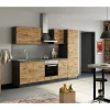 Clearance Held Möbel Küchenzeile Sorrento 270 cm Wotaneiche-Grafit ohne E-Geräte