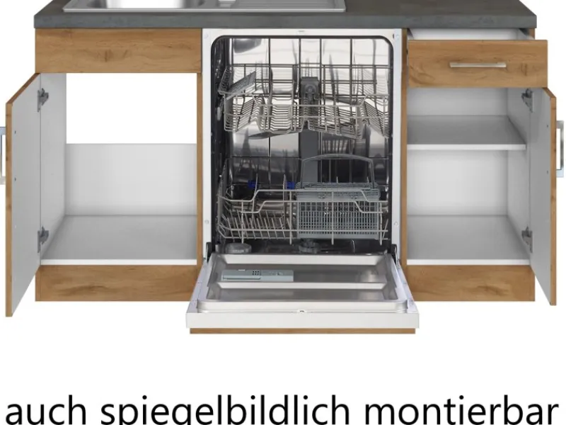 Held Möbel Winkelküchen|Kochfelder<Küchenzeile Sorrento 210/ 270 cm Wotaneiche Winkel
