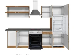 Held Möbel Küchenzeile Sorrento 210/ 270 cm Wotaneiche Winkel< Winkelküchen|Einbauküchen