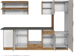 Held Möbel Küchenzeile Sorrento 210/ 270 cm Wotaneiche o. E-Geräte Winkel< Winkelküchen