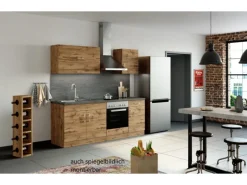 Held Möbel Küchenzeile Sorrento 210 cm Wotaneiche-Wotaneiche< Gefrierschränke|Herde