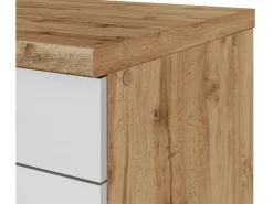 Clearance Held Möbel Küchenzeile Sorrento 210 cm Weiß-Wotaneiche Winkel