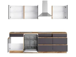 Held Möbel Küchenregale|Kochfelder<Küchenzeile Turin 390 cm mit E-Geräten