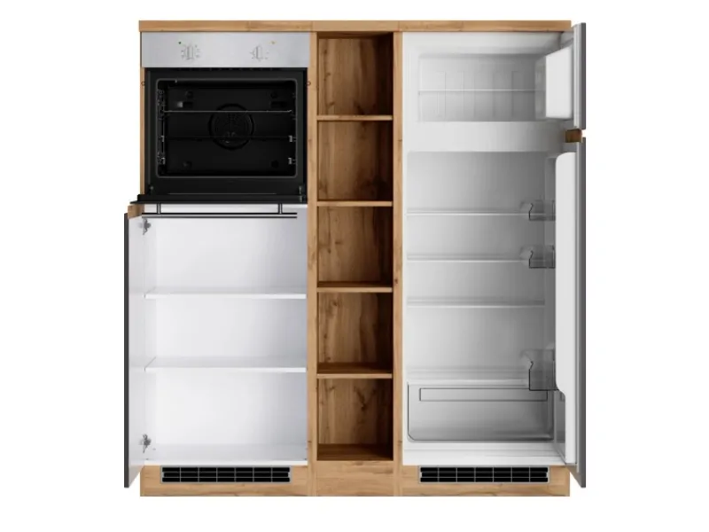 Held Möbel Küchenregale|Kochfelder<Küchenzeile Turin 390 cm mit E-Geräten