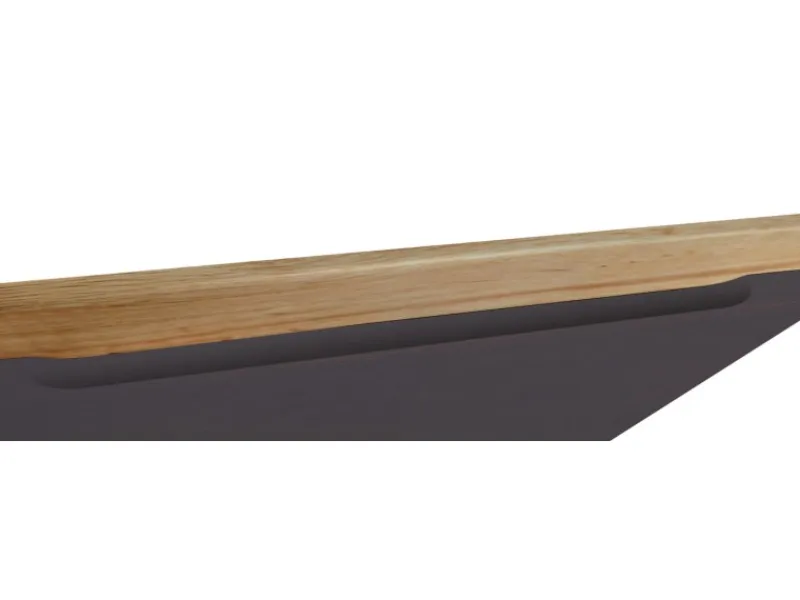 Sale Held Möbel Küchenzeile Turin 390 cm mit E-Geräten Graphit-Wotaneiche