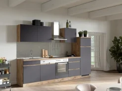 Held Möbel Küchenzeile Turin 300 cm mit E-Geräten< Herde|Kochfelder