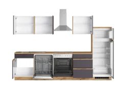 Held Möbel Küchenzeile Turin 300 cm mit E-Geräten< Herde|Kochfelder