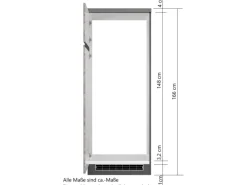 Held Möbel Gefrierschränke<Umbauschrank für Kühl/Gefrierkombi Turin 60cm WotanEiche/Graphit