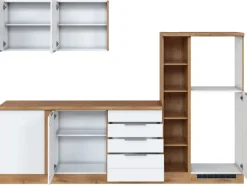 Held Möbel Winkelküchen|Kochfelder<Winkelküche 240 cm - 270 cm Matt Weiß-Wotaneiche ohne E-Geräte