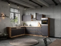 Held Möbel Kochfelder|Kühlschränke<Winkelküche Turin 300 x 240 cm mit E-Geräten