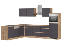 Held Möbel Kochfelder|Kühlschränke<Winkelküche Turin 300 x 240 cm mit E-Geräten