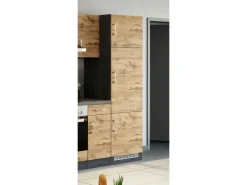 Held Möbel Gefrierschränke<Held Möel Küchen-Kühlschr.umau Sorrento 60x 200x T60cm Nische WotanEiche-Grafit