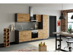 Online Held Möbel Held Möel Küchen-Spülenschrank Sorrento 100x85xT60cm 2 Türen WotanEiche-Grafit