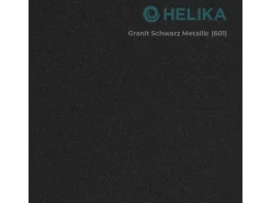 Clearance HELIKA Einbauspüle Quadro 56 cm x 51 cm Schwarz inkl. Druckknopfventil