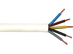Kochfelder<Herdanschlussleitung H05VV-F 5G2,5 Weiß 1,5 m