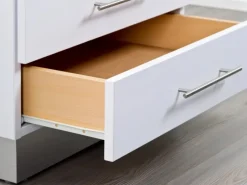 Hettich Küchenschränke<Rollschubführung 500 mm, pulverbeschichtet Weiß, 20kg