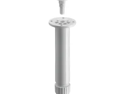 Hettich Küchenschränke<Sockelverstellfuß 150-160 x Ø 30 mm Kunststoff Weiß mit M10 1 Stück