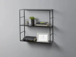 Küchenregale<Hängeregal aus Metall 60 cm x 60 cm x 20 cm Weiss matt