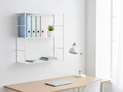 Küchenregale<Hängeregal aus Metall 60 cm x 60 cm x 20 cm Weiss matt