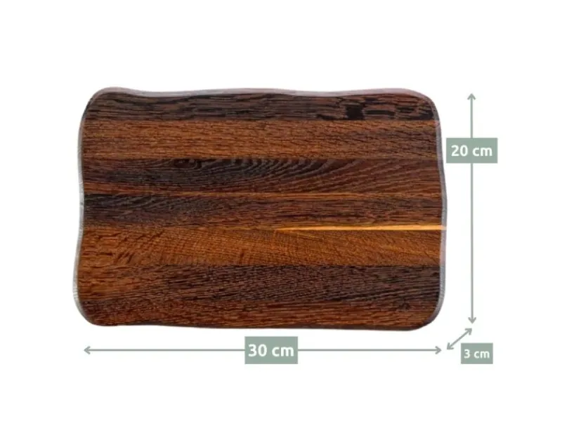 holz4home Schneidebretter<La Madera Schneidebrett Basic aus Eiche Dunkel