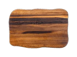Discount holz4home La Madera Schneidebrett Premium aus Eiche Steakbrett Küchenbrett Dunkel