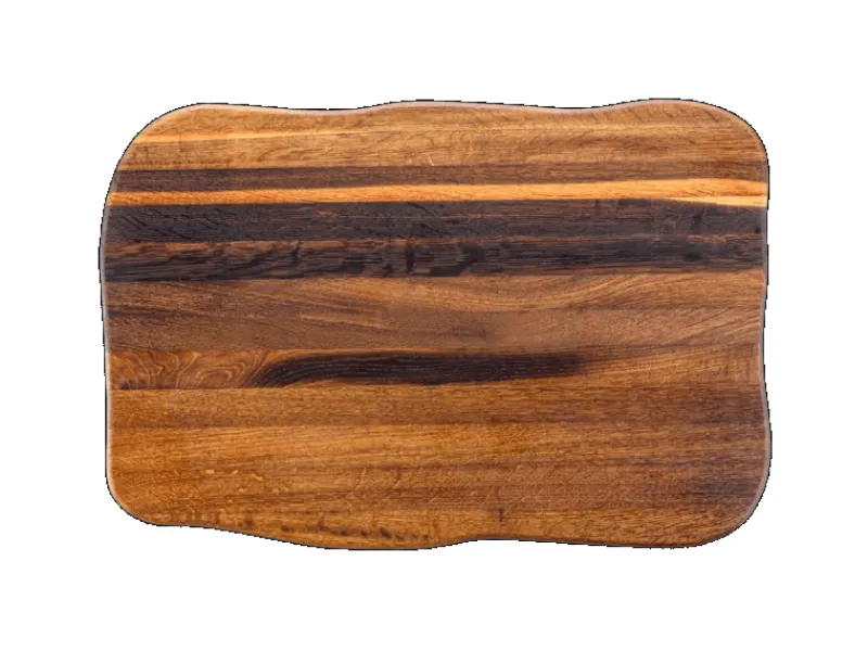 Discount holz4home La Madera Schneidebrett Premium aus Eiche Steakbrett Küchenbrett Dunkel