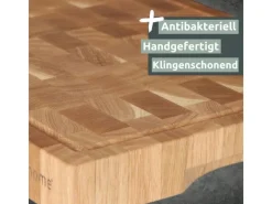 holz4home Premium Schneidebrett Set Stirnholz aus Eiche< Schneidebretter