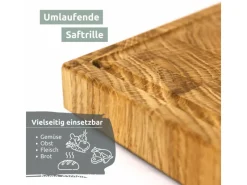 holz4home Schneidebretter<Premium Schneidebrett Stirnholz aus Eiche M