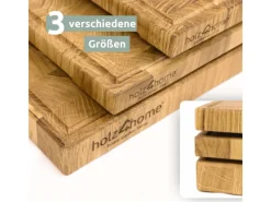 holz4home Schneidebretter<Premium Schneidebrett Stirnholz aus Eiche M