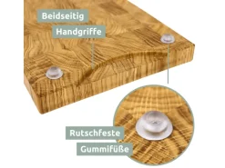 holz4home Schneidebretter<Premium Schneidebrett Stirnholz aus Eiche M