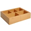 Online HOMCOM Aufbewahrungsbox Organizer Ausziehbar Bambus Natur 24,6 x 17,6 x 7 cm