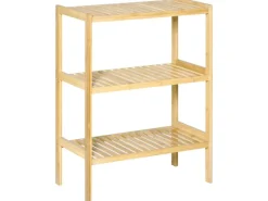 Best HOMCOM Badregal mit 3 Ebenen für Bad Küche Wohnzimmer Flur 62 x 33 x 80 cm