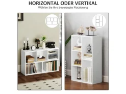 HOMCOM Bücherregal Standregal mit Ebenen Aufbewahrungsregal Küchenregal< Küchenregale