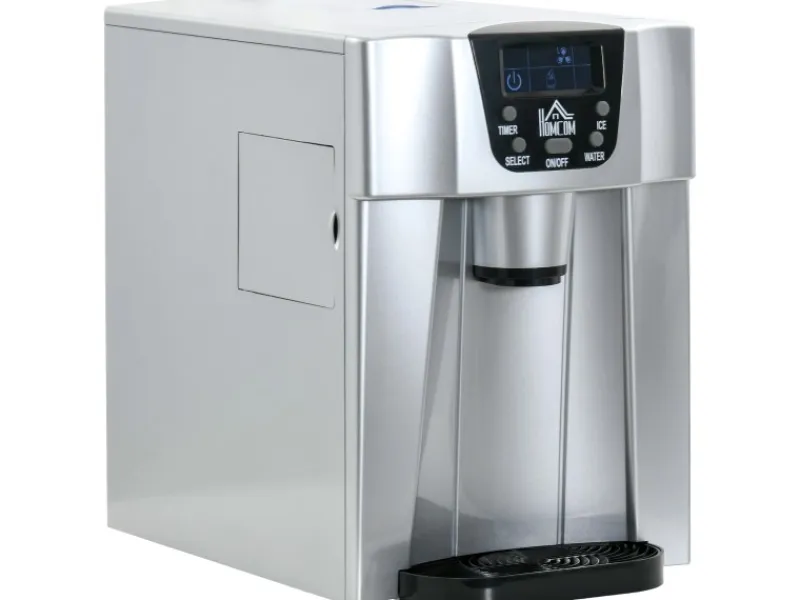 HOMCOM Eiswürfelbereiter Kunststoff Kupfer Silber 389L x 252B x 363H cm< Haushaltsgeräte