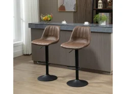 Outlet HOMCOM 2er Set Barhocker Höhenverstellbarer Küchenhocker