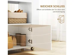 HOMCOM Servierwagen|Schneidebretter<Küchenwagen mit Arbeitsplatte Spanplatte Eiche 83L x 40B x 83H cm