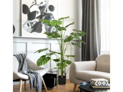 Best HOMCOM Künstliche Pflanze Kunststoff Metall  Ø20 x 180H cm