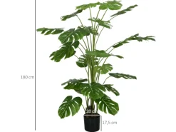 Best HOMCOM Künstliche Pflanze Kunststoff Metall Ø20 x 180H cm