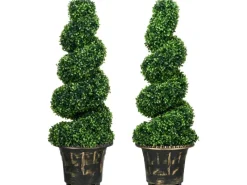 HOMCOM Künstliche Pflanzen 2er-Set mit Blumentopf 90 cm< Töpfe