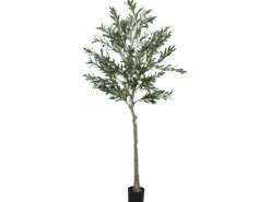 HOMCOM Künstlicher Olivenbaum Groß 180 cm Plastik Künstliche Pflanzen< Töpfe