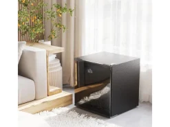 HOMCOM Mini Gefrierschrank  Stahl Kunststoff Schwarz 47L x 44,2B x 48,8H cm< Gefrierschränke