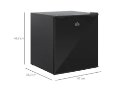 HOMCOM Mini Gefrierschrank  Stahl Kunststoff Schwarz 47L x 44,2B x 48,8H cm< Gefrierschränke