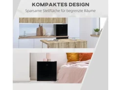 HOMCOM Mini Gefrierschrank  Stahl Kunststoff Schwarz 47L x 44,2B x 48,8H cm< Gefrierschränke
