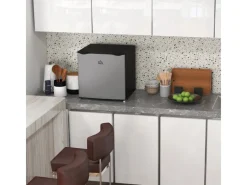 HOMCOM Mini Gefrierschrank  Stahl Kunststoff Silber 47L x 44,2B x 48,8H cm< Gefrierschränke
